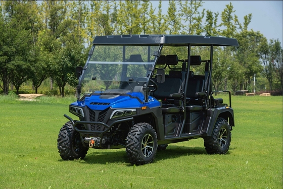 450 Max-Deluxe carrinho de golfe a gasolina com 6 assentos com pára-brisas e cobertura