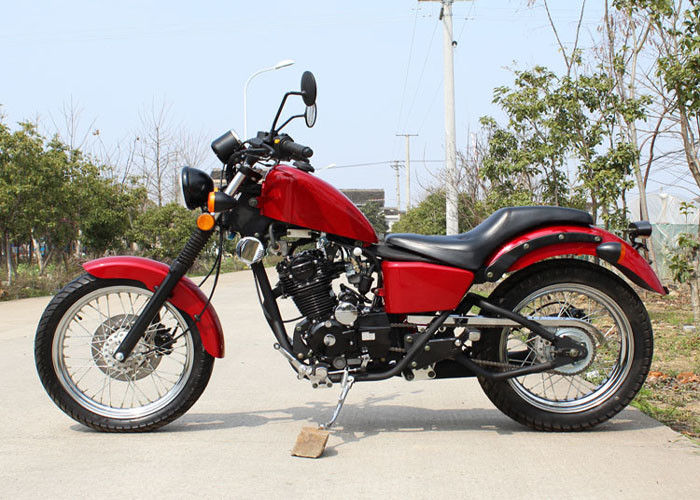Motocicleta vermelha do interruptor inversor 250cc 90 km/h do baixo consumo de petróleo com transmissão 5 manual