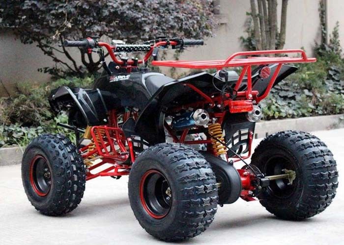 Únicos veículos com rodas da bicicleta quatro do quadrilátero do cilindro 125cc Atv 4 x 4 com cremalheira traseira/faróis brilhantes