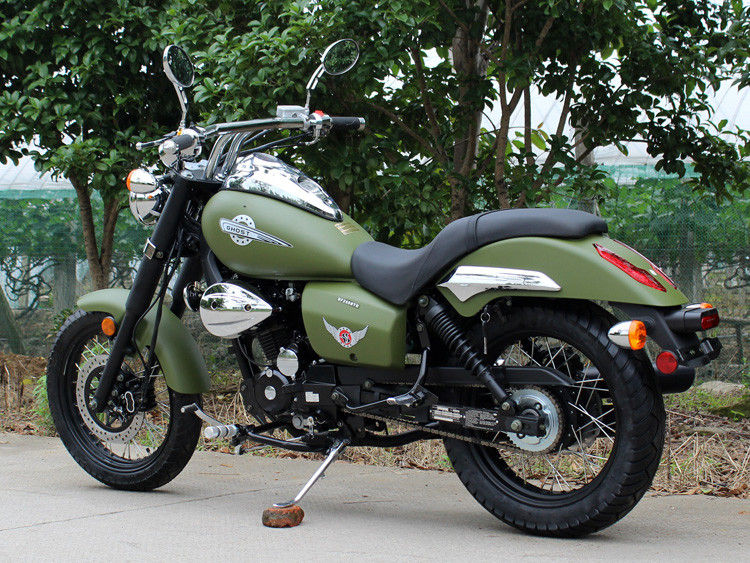 Interruptor inversor verde do Bobber 250cc do exército 90 km/h do baixo consumo de petróleo com transmissão 5 manual