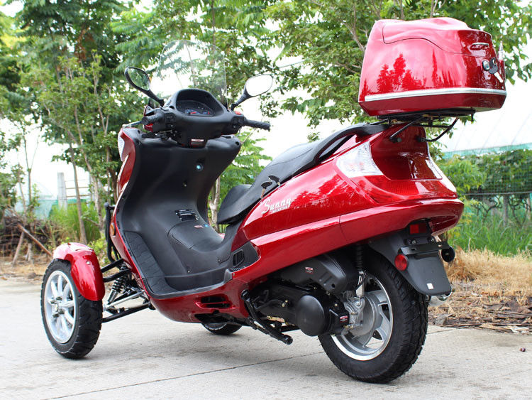 50CC tipo horizontal tri motocicleta da roda com único cilindro, transmissão da movimentação de correia