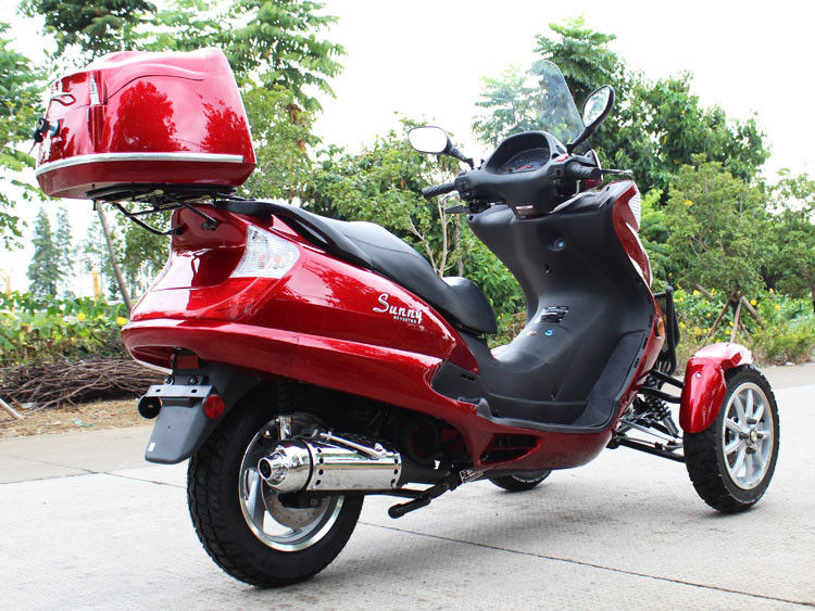 50CC tipo horizontal tri motocicleta da roda com único cilindro, transmissão da movimentação de correia