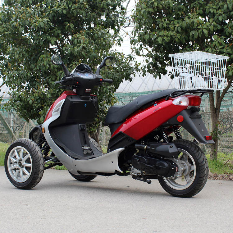 Areje curso de refrigeração do cilindro 4 da tri motocicleta adulta da roda 50cc o único com caixa traseira