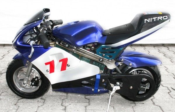 Motocicleta azul brilhante da bicicleta da sujeira da cor/bicicleta elétrica do bolso uma velocidade máxima 30km/H de 350 watts