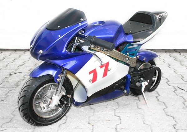 Motocicleta azul brilhante da bicicleta da sujeira da cor/bicicleta elétrica do bolso uma velocidade máxima 30km/H de 350 watts