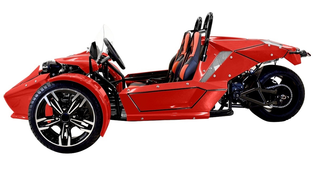Tri Wheel Motorcycle E-Spider 72V Trike Potente 3000w Mid Drive Motor Com Bateria de Lítio
