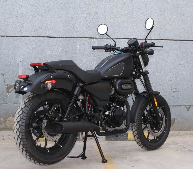 Único tipo horizontal de refrigeração do curso do cilindro ar 250cc Chopper Motorcycle 4
